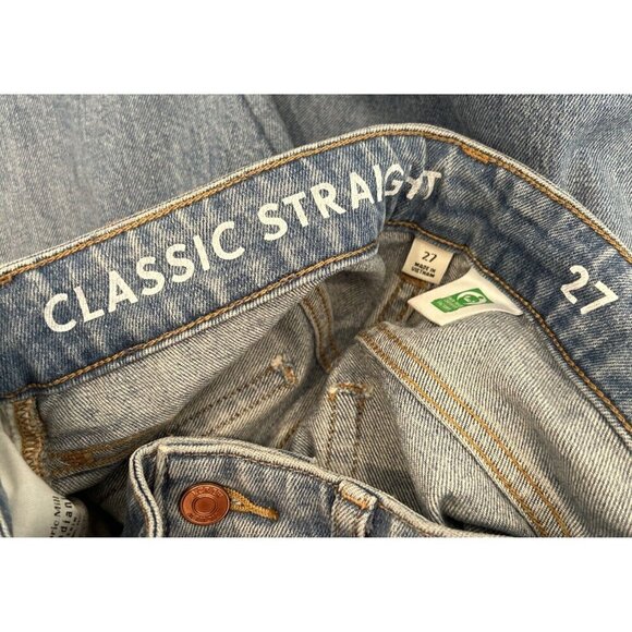 J Crew Womens Classic Straight Jeans Size 27 High Rise Light Wash Stretch Denim - Picture 5 of 5